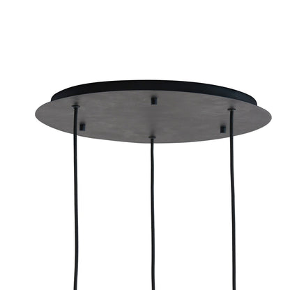 Mayson 3 Light Pendant Light - Matte Black & Smoked Glass
