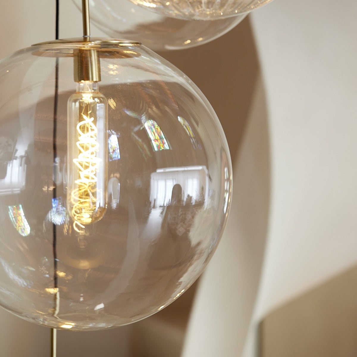 Medina Pendant Light - Antique Bronze & Clear