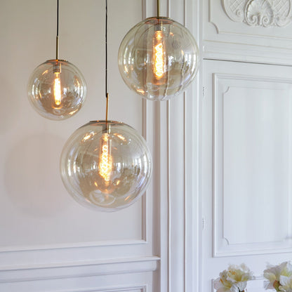 Medina Pendant Light - Antique Bronze & Amber