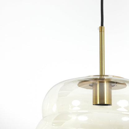 Misty Pendant Light - Gold & Amber