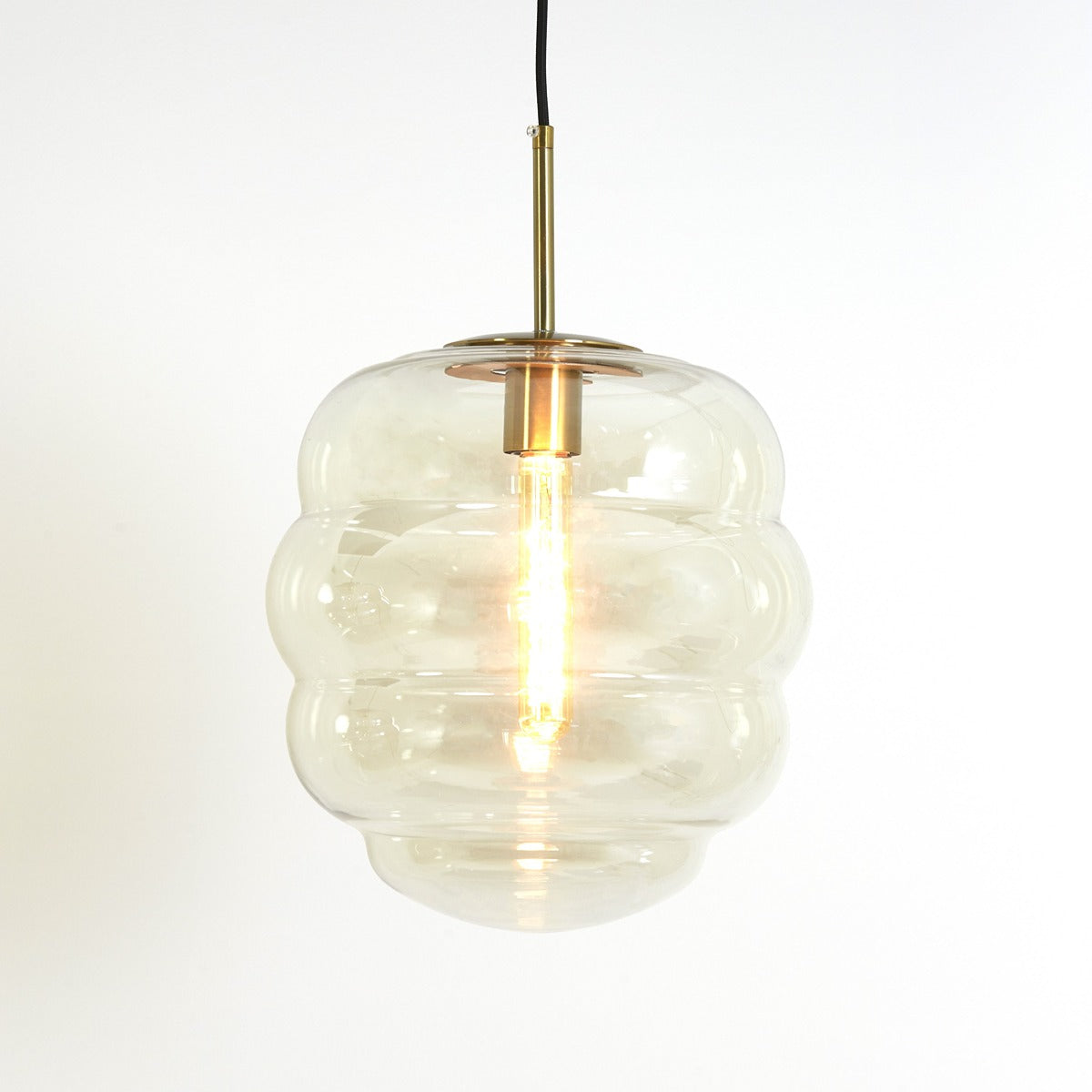 Misty Pendant Light - Gold & Amber