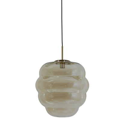 Misty Pendant Light - Gold & Amber