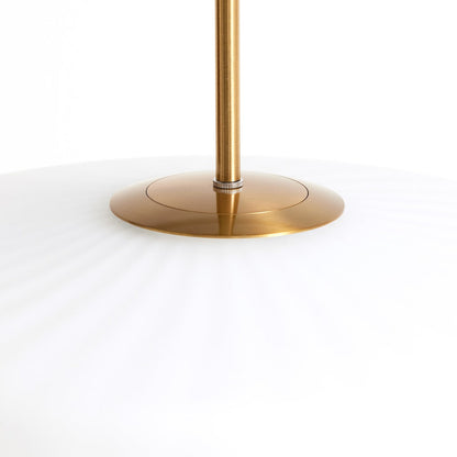 Pleat Pendant Light - Gold & Matte White