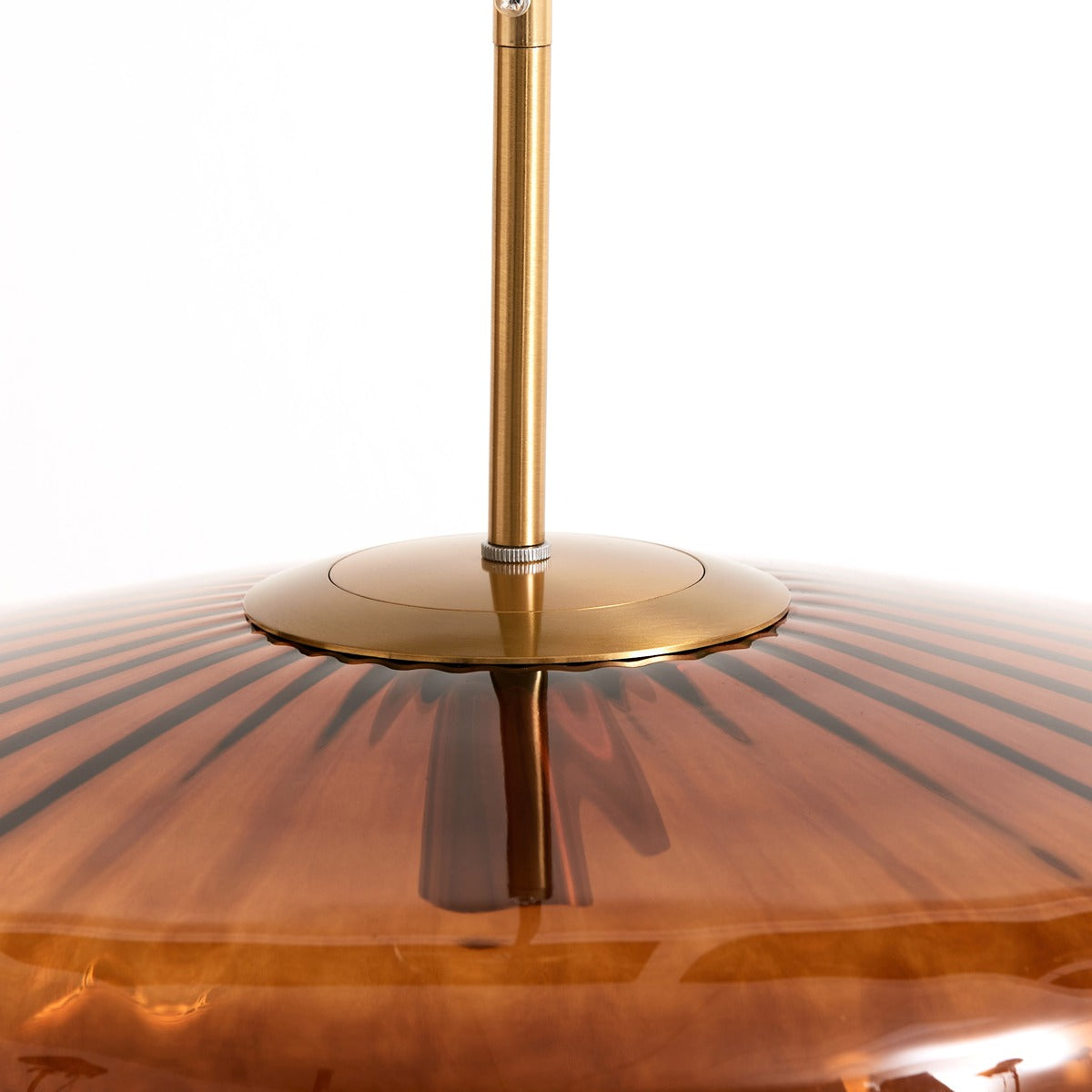 Pleat Pendant Light - Gold & Brown