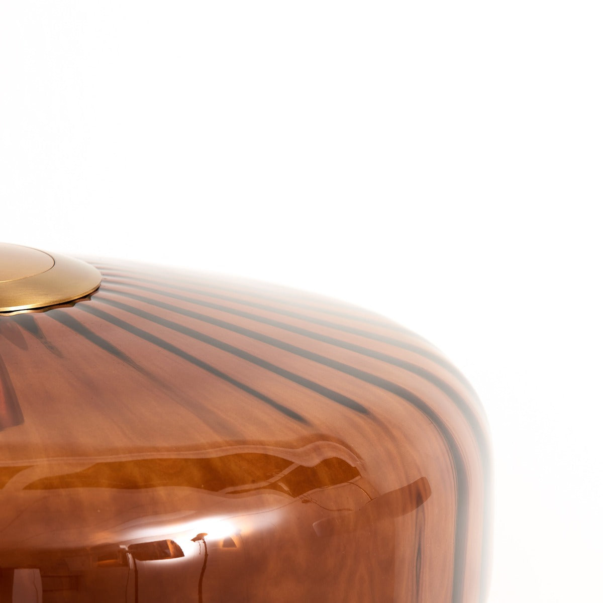 Pleat Pendant Light - Gold & Brown