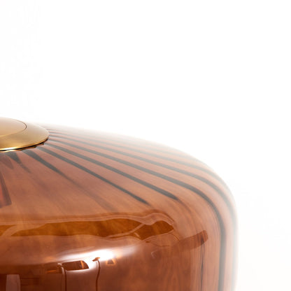 Pleat Pendant Light - Gold & Brown