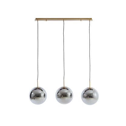 Medina 3 Light Pendant Light - Gold & Smoked Glass