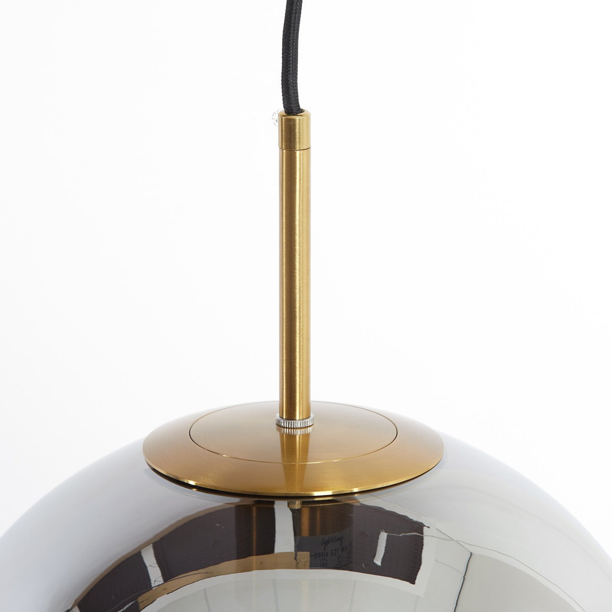 Medina 3 Light Pendant Light - Gold & Smoked Glass