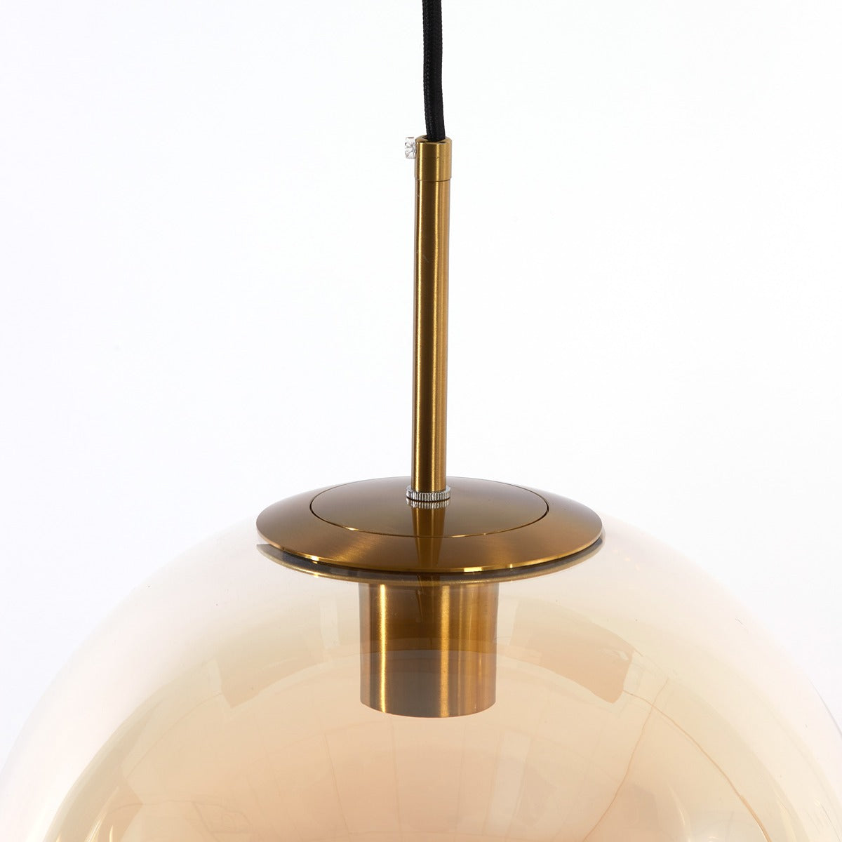 Medina 3 Light Pendant Light - Amber & Gold