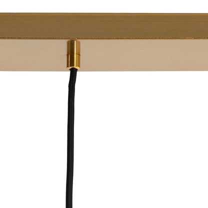 Medina 3 Light Pendant Light - Amber & Gold