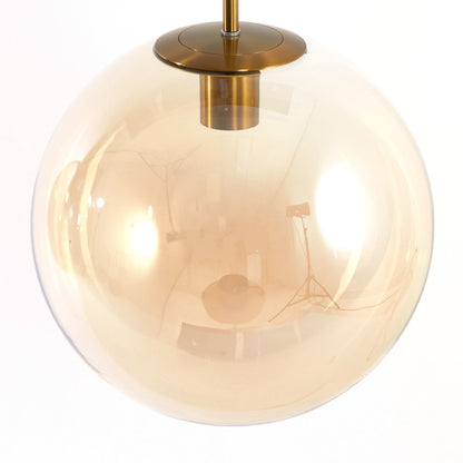 Medina 3 Light Pendant Light - Amber & Gold