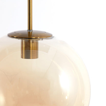 Medina 3 Light Pendant Light - Amber & Gold