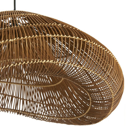 Janzur Rattan Pendant Light - Dark Brown