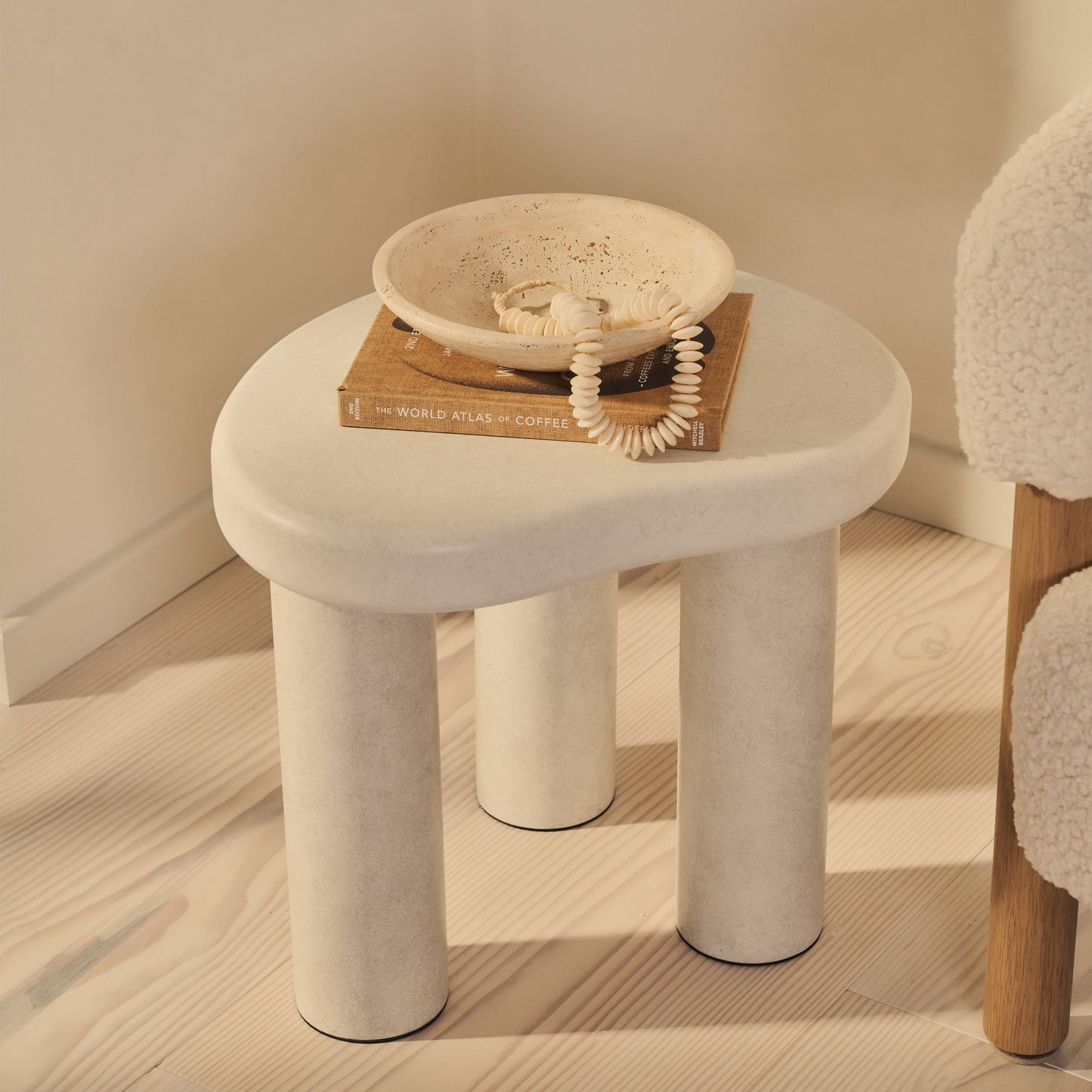 Savanna - Concrete Irregular Wooden Side Table