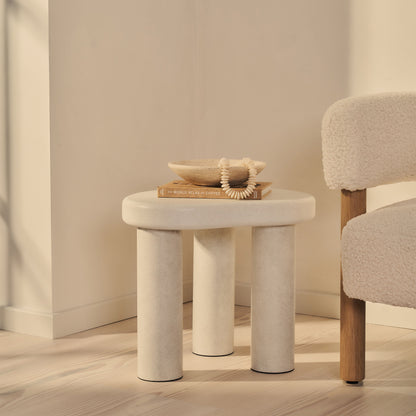 Savanna - Concrete Irregular Wooden Side Table