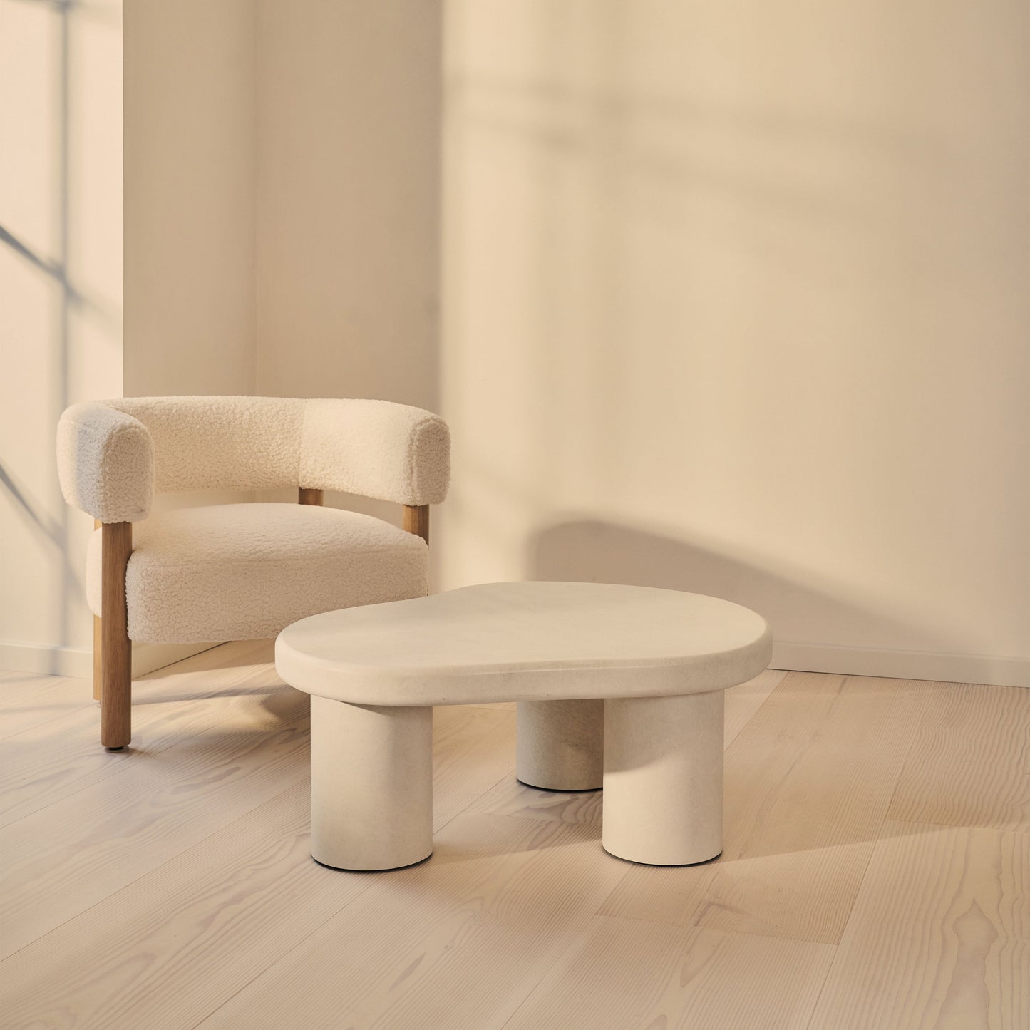 Savanna - Concrete Irregular Wooden Coffee Table