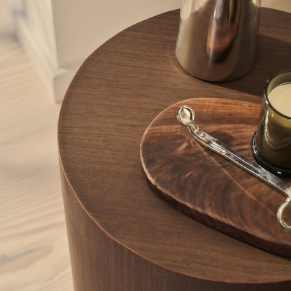 Magna - Dark Wood Wave Side Table