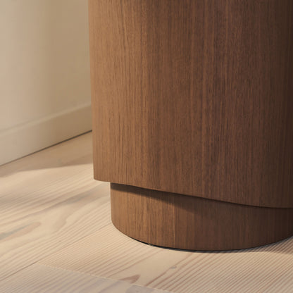 Magna - Dark Wood Wave Side Table