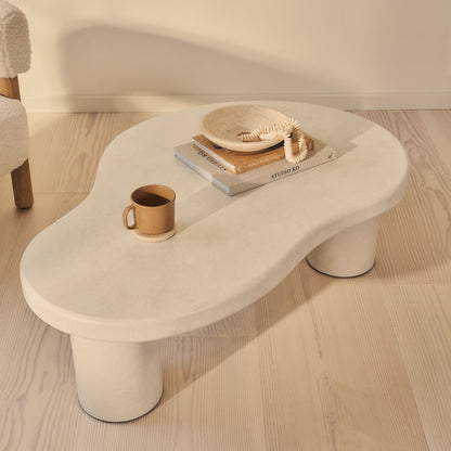 Savanna - Large Concrete Irregular Wooden Coffee Table