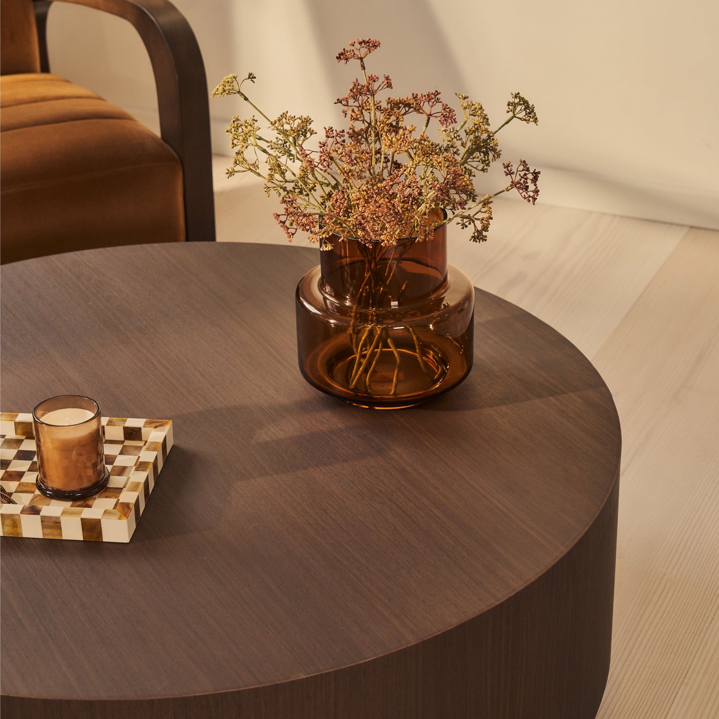 Magna - Dark Wood Wave Coffee Table