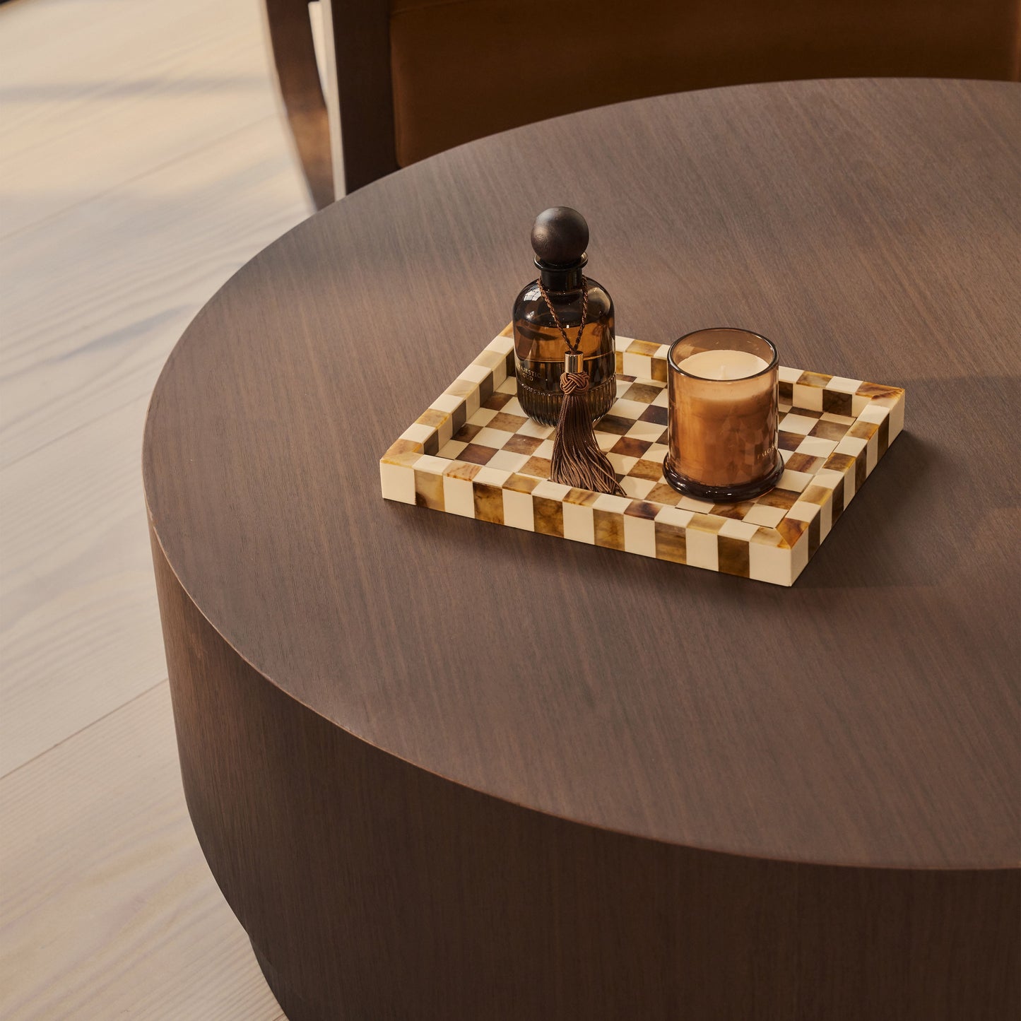 Magna - Dark Wood Wave Coffee Table