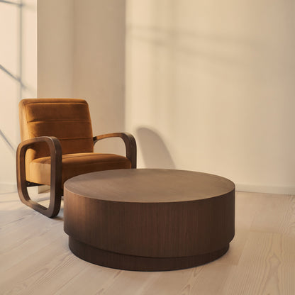 Magna - Dark Wood Wave Coffee Table