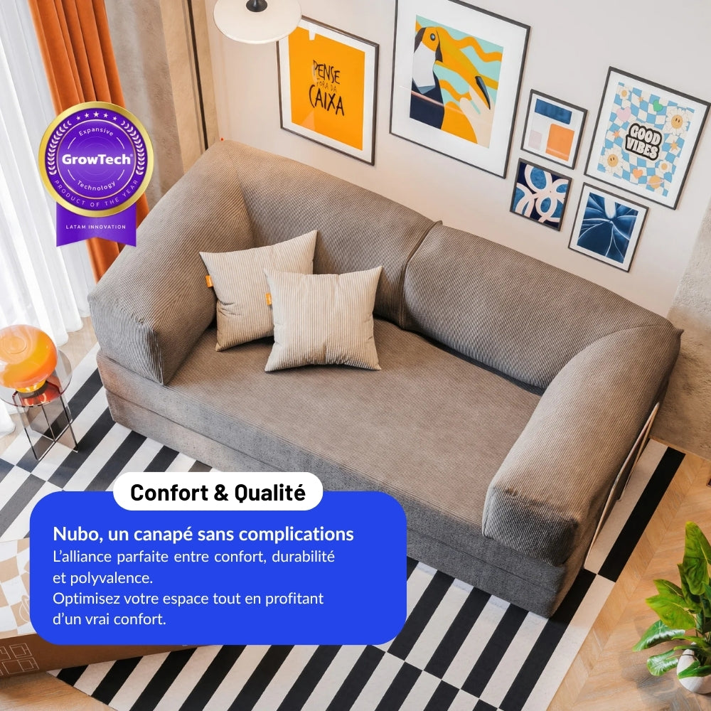 Nubo Compressed Mustard-Colored Sofa