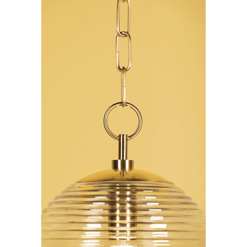 Sara Glass Pendant Light - Brass
