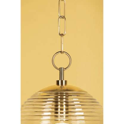 Sara Glass Pendant Light - Brass