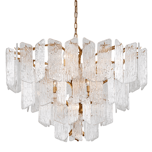 Piemonte 12 Light Chandelier - Gold Leaf