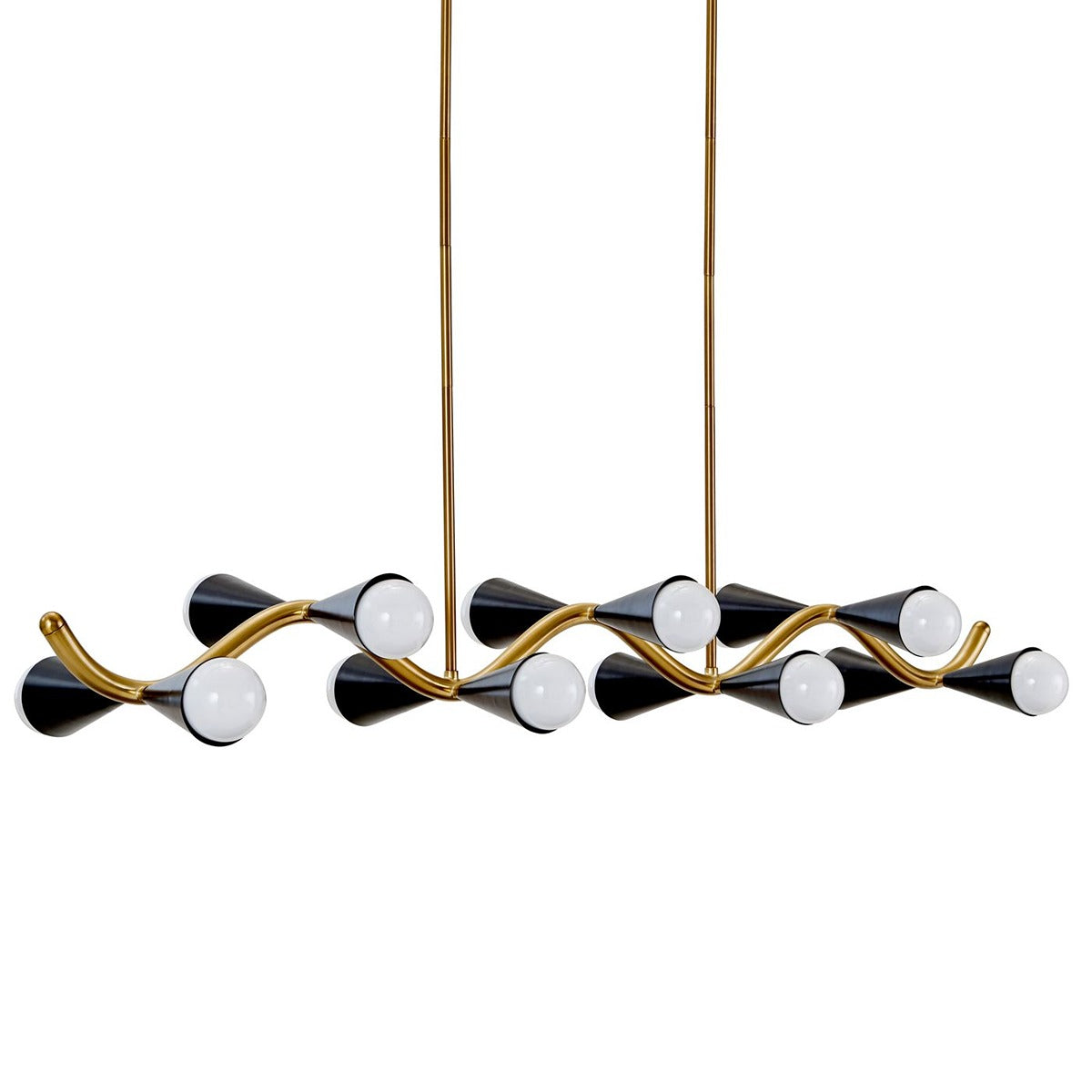 Caracas Wave Chandelier - Black & White