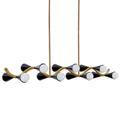 Caracas Wave Chandelier - Black & White