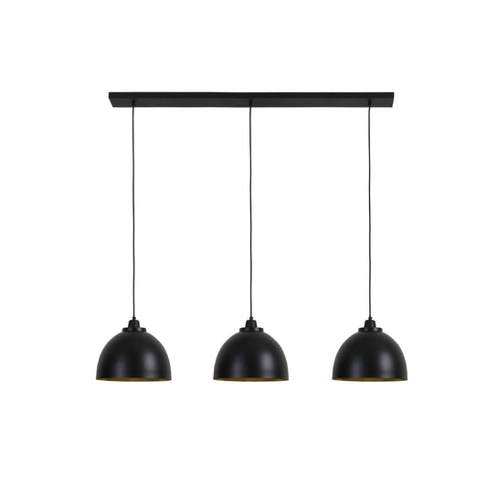 Kylie 3 Light Pendant Light - Black & Gold