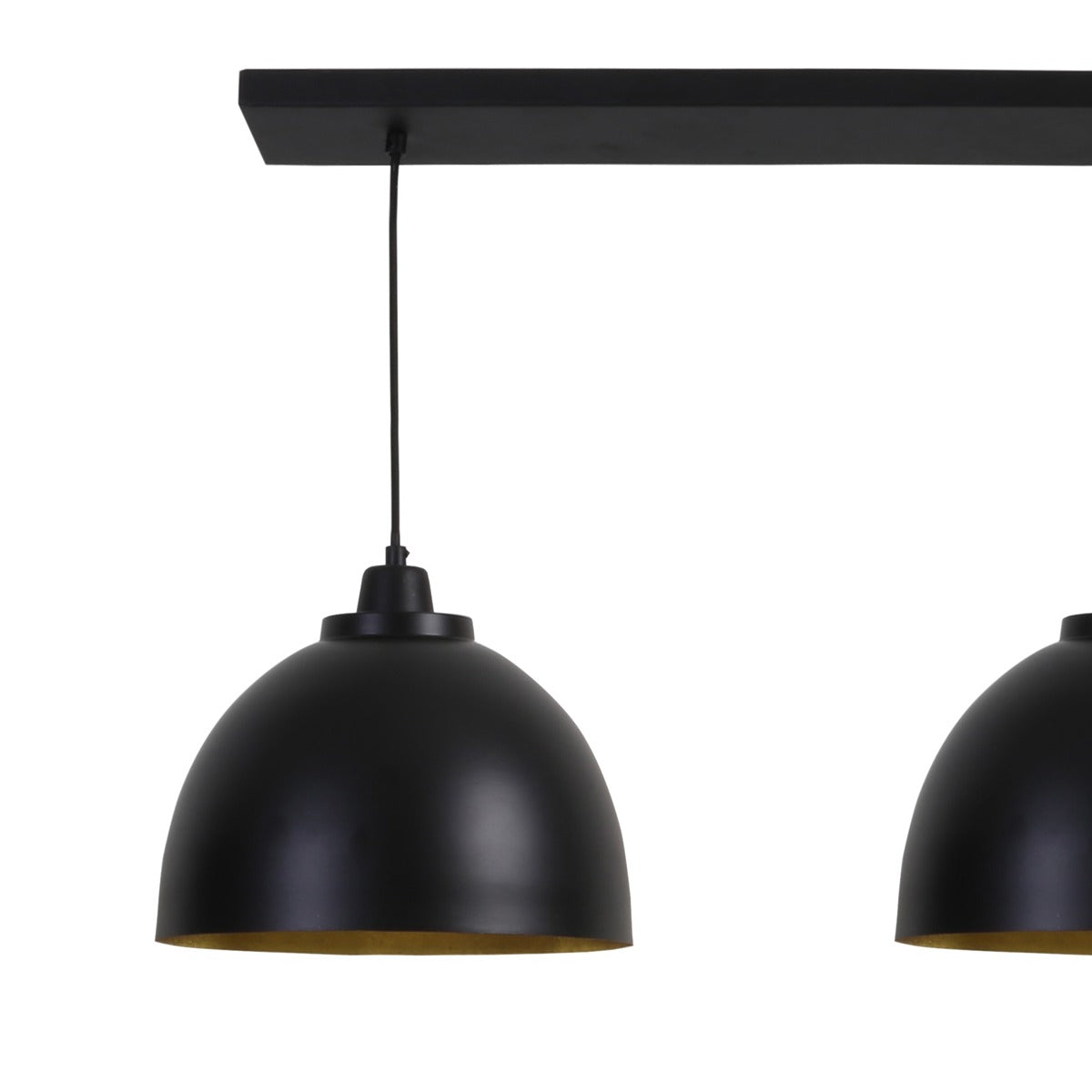 Kylie 3 Light Pendant Light - Black & Gold