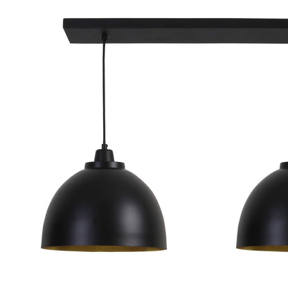 Kylie 3 Light Pendant Light - Black & Gold