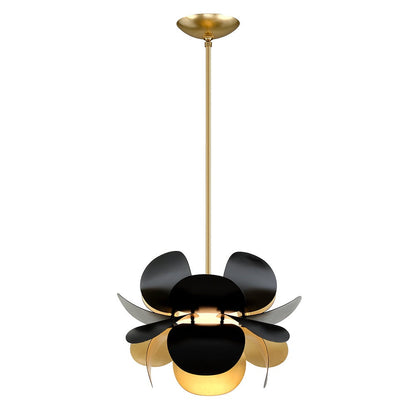 Ginger Pendant Light - Gold Leaf & Black