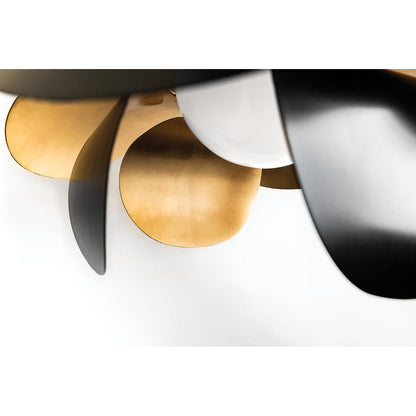 Ginger Pendant Light - Gold Leaf & Black