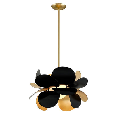 Ginger Chandelier - Gold Leaf & Black