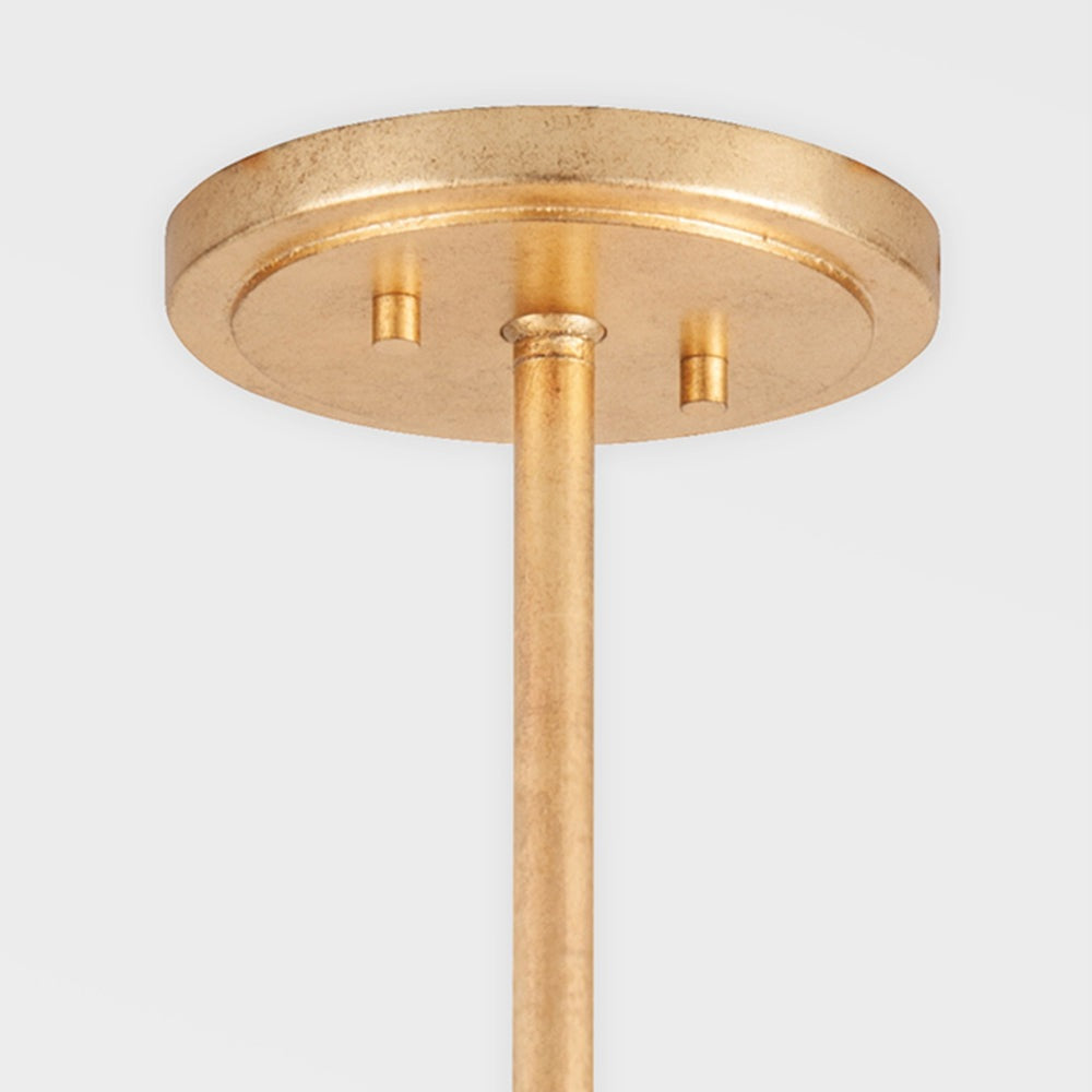 6 Light Chandelier - Vintage Gold Leaf