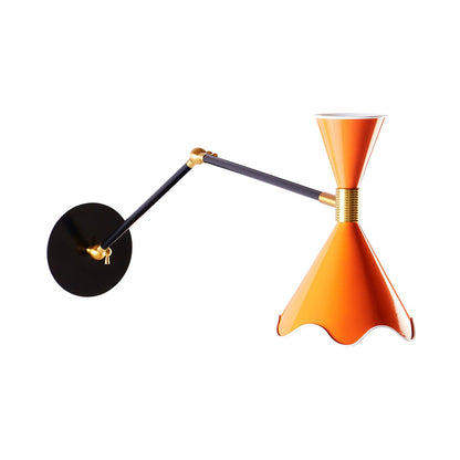 Ripple Articulating Wall Sconce - Orange & Black