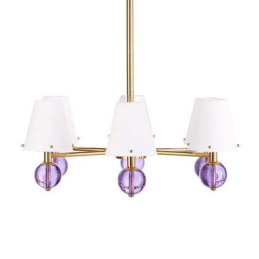 Belvedere 6-Light Chandelier - Lavender & White