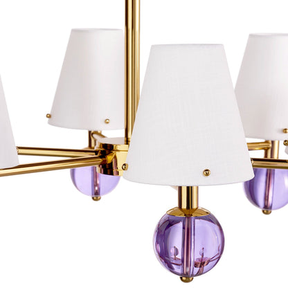 Belvedere 6-Light Chandelier - Lavender & White
