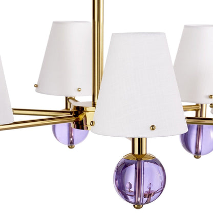 Belvedere 6-Light Chandelier - Lavender & White