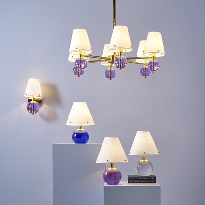 Belvedere 6-Light Chandelier - Lavender & White