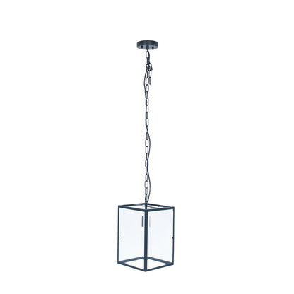 Krissy Metal & Glass Pendant Light - Matt Black