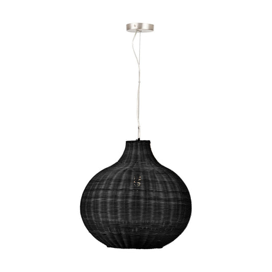 Allona Rattan Pendant Light - Black