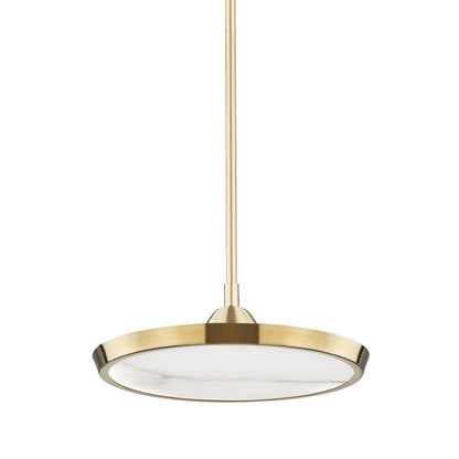 Draper Led Pendant Light - Aged Brass