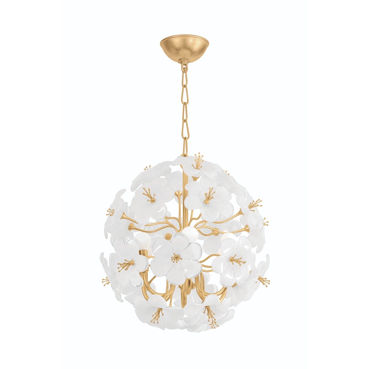 Hygea 6 Light Chandelier - Gold Leaf