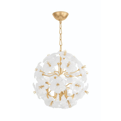 Hygea 6 Light Chandelier - Gold Leaf