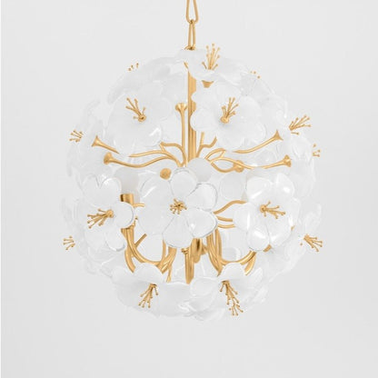 Hygea 6 Light Chandelier - Gold Leaf
